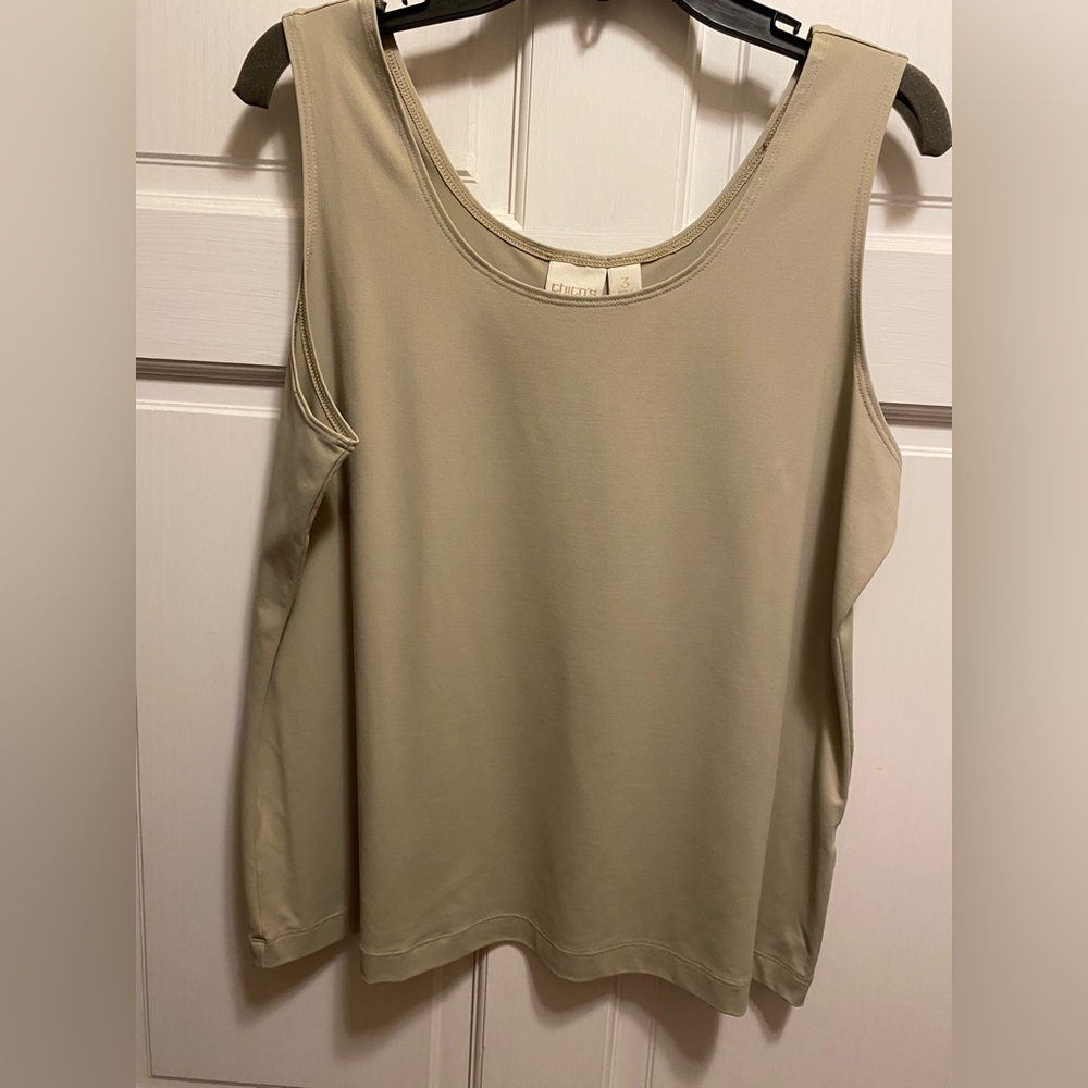 Chico's Tan Sleeveless Tank Top